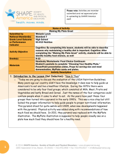 Making My Plate Great