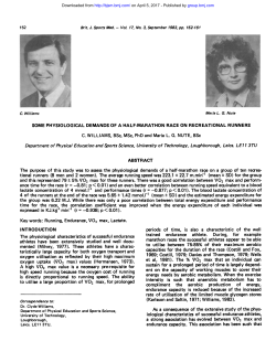 oxygen uptake (V02 max) values (Hermansen, 1973). et al, 1981