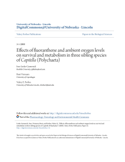 Effects of fluoranthene and ambient oxygen levels on survival and