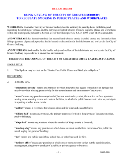 Smoke Free Public Places And Workplaces By