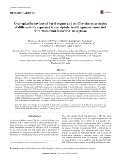 Cytological behaviour of floral organs and in silico characterization