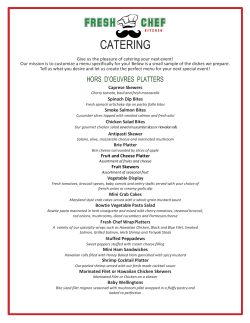 catering - Fresh Chef Kitchen
