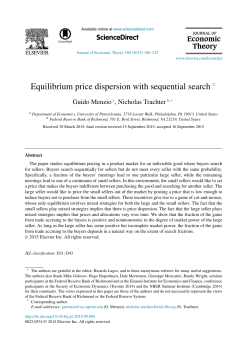 Equilibrium price dispersion with sequential search