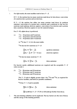 Answers to Homework Problem Sheet 10