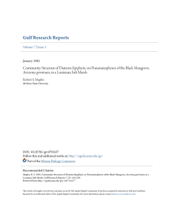Community Structure of Diatoms Epiphytic on Pneumatophores of