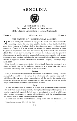 The Naming of Horticultural Varieties