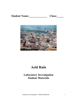 Acid Rain - New Haven Science