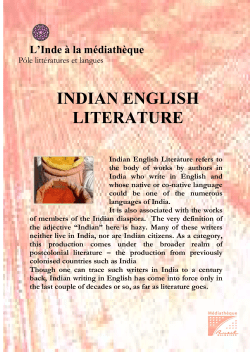 INDIAN ENGLISH LITERATURE