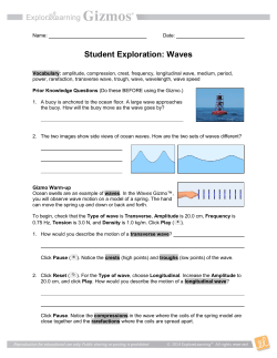Student Exploration: Waves