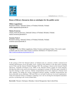 Reuse of library thesaurus data as ontologies for the public sector