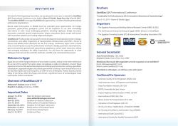 INVITATION Welcome to Egypt Chairmen of GeoMEast 2017