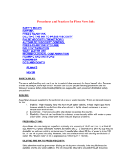 Procedures and Practices for Flexo News Inks