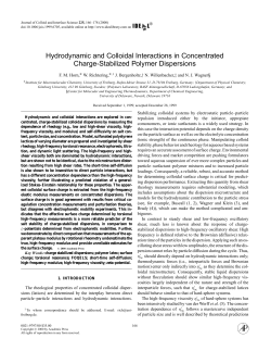 Hydrodynamic and Colloidal Interactions in Concentrated Charge