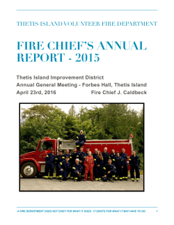 Fire Chief`s Annual Report for 2015
