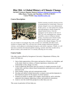 Hist 204: A Global History of Climate Change