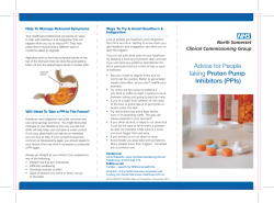 Advice for People taking Proton Pump Inhibitors (PPIs)