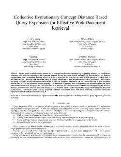 Semantic Evolutionary Concept Distances for Effective Information