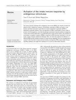 Activation of the innate immune response by endogenous retroviruses