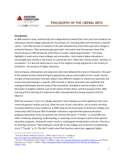 philosophy of the liberal arts