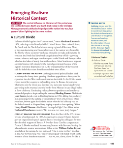 Emerging Realism: Historical Context