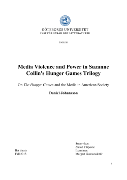 Media Violence and Power in Suzanne Collin`s Hunger