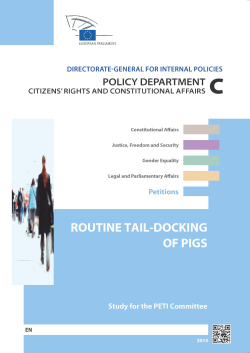 Routine tail-docking of pigs - European Parliament
