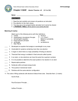 /35 Knowledge Chapter 3 QUIZ Atomic Theories v8 (3.1 to 3.8