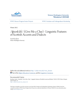 Linguistic Features of Scottish Accents and Dialects