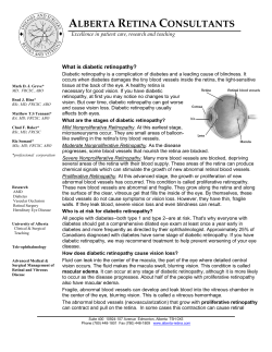 Diabetic retinopathy - Alberta Retina Consultants