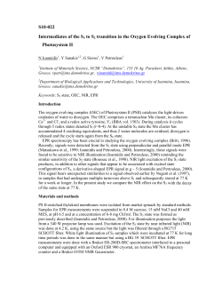 S10-022 Intermediates of the S3 to S2 transition