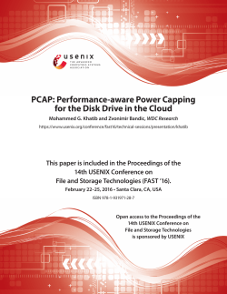 Performance-aware Power Capping for the Disk
