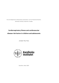 Cardiorespiratory fitness and cardiovascular disease risk