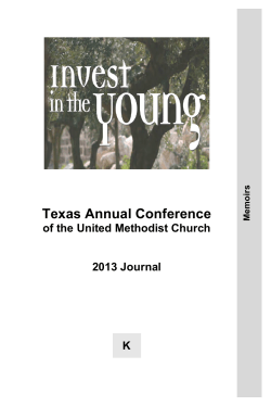 Memoirs - Texas Annual Conference