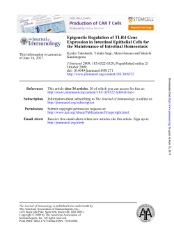 the Maintenance of Intestinal Homeostasis Expression in Intestinal