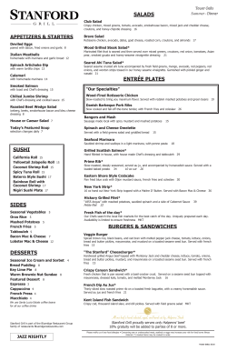 sushi sides desserts salads entrée Plates burgers