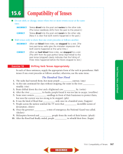 15.6 Compatibility of Tenses