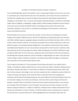 Just What Is It That Makes Hamilton So Popular, So Modern? A semi