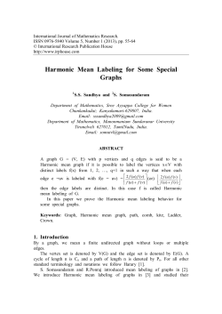 Harmonic Mean Labeling for Some Special Graphs