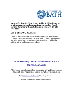 Properties of a ternary calcium sulfoaluminate&ndash;calcium sulfate&ndash;fly