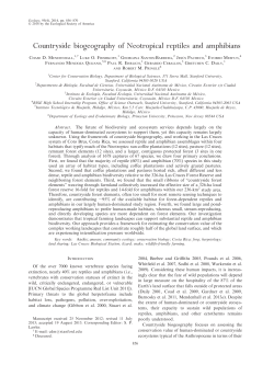 Countryside biogeography of Neotropical reptiles and amphibians