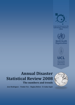 Annual Disaster Statistical Review 2008