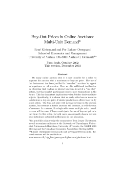 Buy-Out Prices in Online Auctions: Multi-Unit