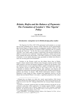 Britain, Biafra and the Balance of Payments