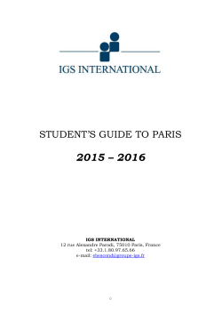 student`s guide to paris