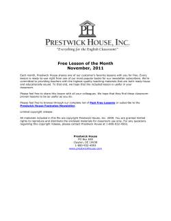 Free Lesson: Advanced Placement "Alice in