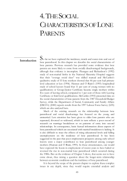 4. the social characteristics of lone parents