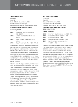 athletes: runner profiles&mdash;women