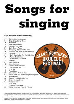 Page Song Title (listed Alphabetically) 3 Big Rock Candy Mountain