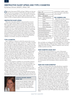 obstructive sleep apnea and type 2 diabetes