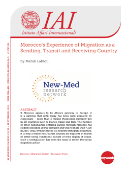 Morocco`s Experience of Migration as a Sending, Transit and